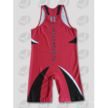 2015 Moda Sublimação Wrestling Singlet